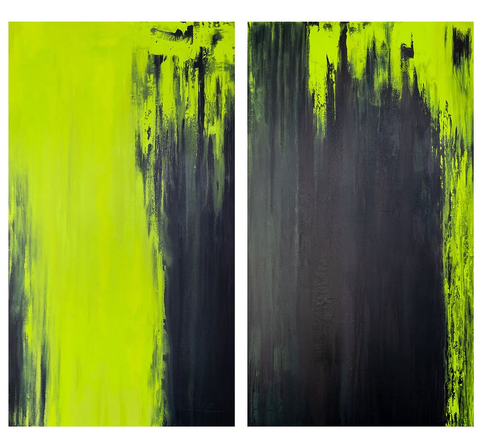 Pares De Quadros Abstratos Grandes