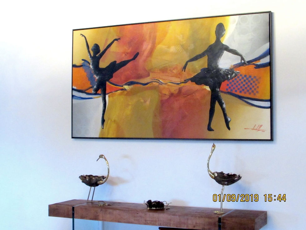 Quadro Com Pintura De Bailarinas Dançando