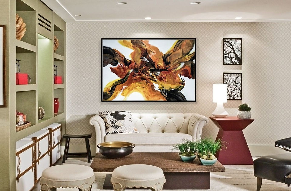 Pintura Abstrata  Em Tela 150 cm X 100 cm - Fractal 7 a