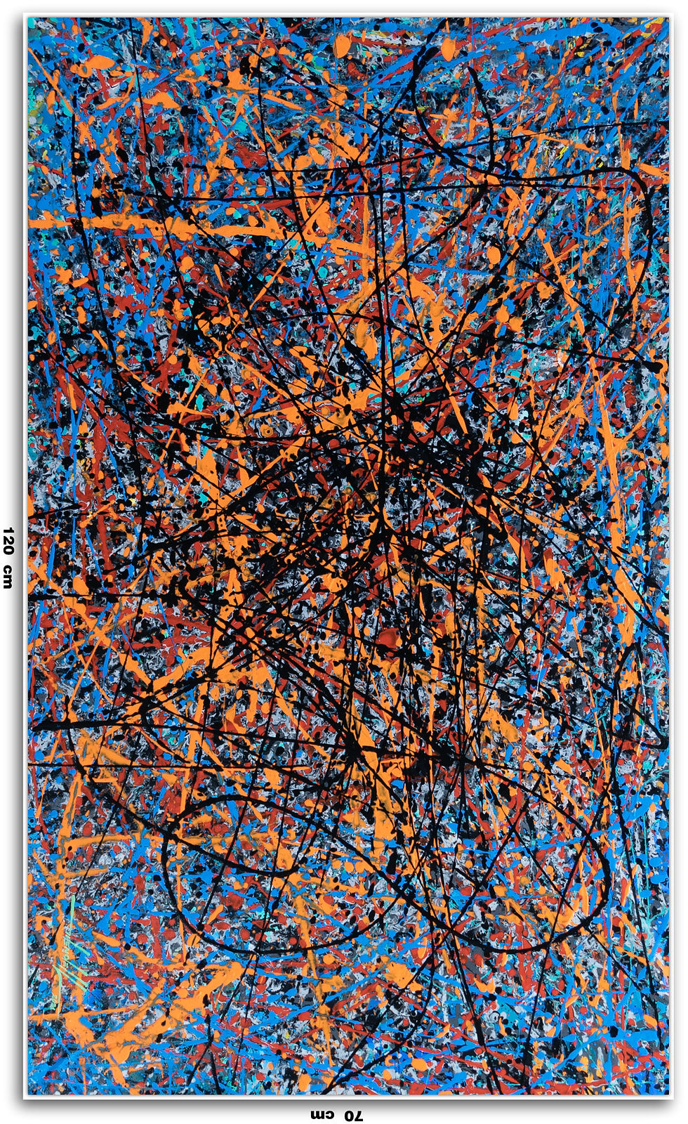 Tela Abstrata em Tela 120 Cm x 70 Cm - MyWay1982