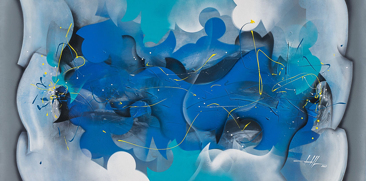 pintura abstrata em tela