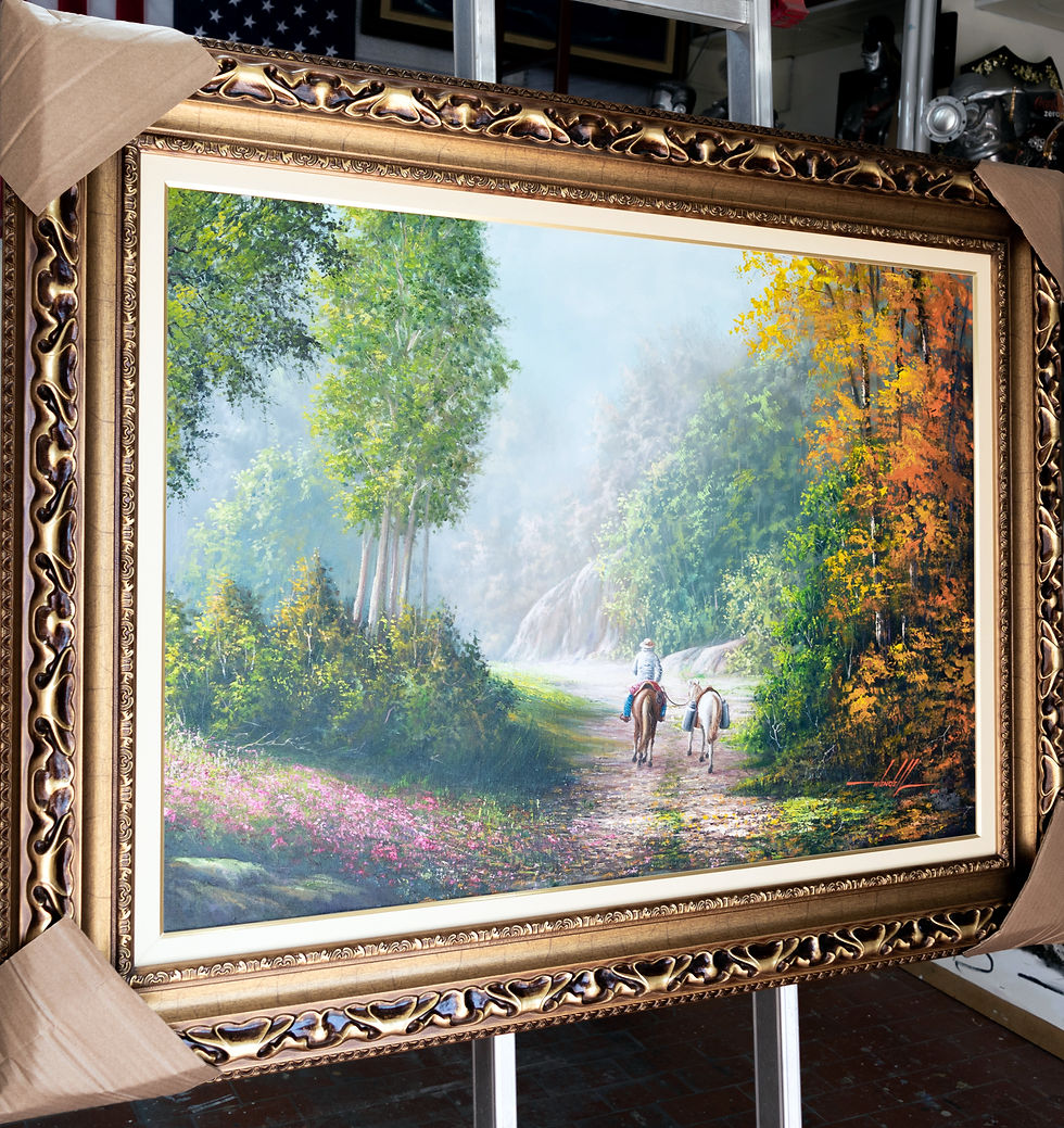 Pintura De Paisagem Em Tinta Oleo sobre Tela - 100 cm X 70 cm