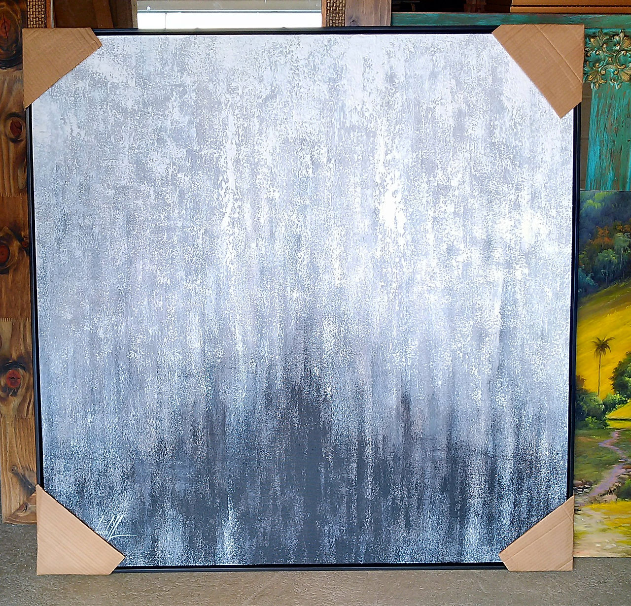 Quadros Abstratos Em Preto E Branco  (7)
