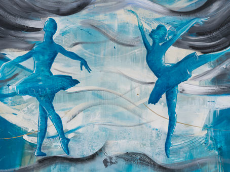 Pintura em Tela 200 cm X 100 cm - Bailarinas no Balé