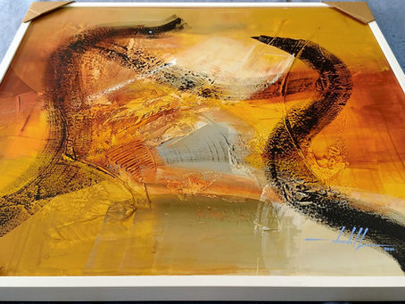 Quadro Abstrato Com Moldura