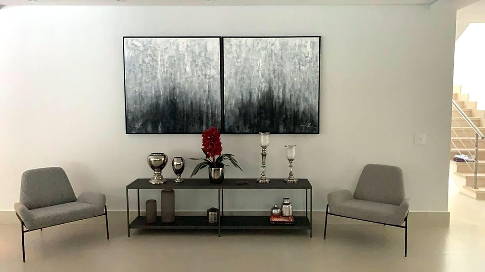 Quadros Abstratos Em Preto E Branco
