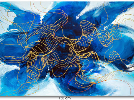 Pintura Abstrata Em Tela 150 cm X 100 cm