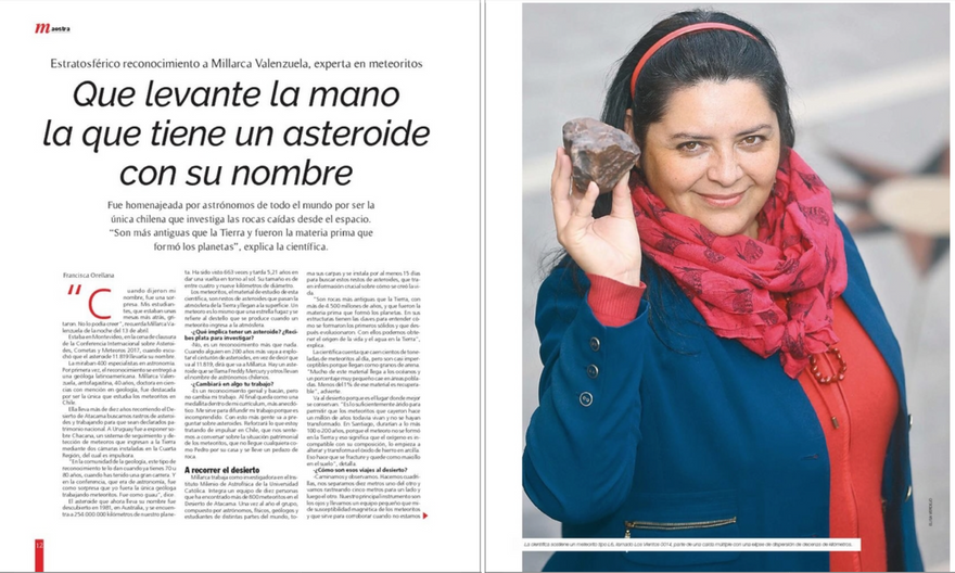 Entrevista LUN por meteorito 11819 - Millarca