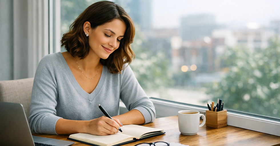 Woman planning her career