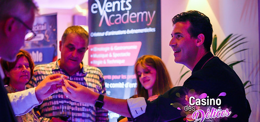 Idée animation pour une inauguration ou un vernissage avec le Casino du vin le Casino des Délices et de la Gourmandise avec Prestation DJ by Events Academy à Angers.