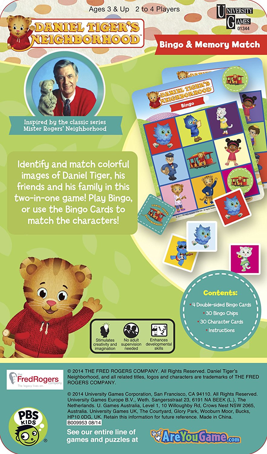 Daniel Tiger's Neighborhood Bingo &amp; Memory Match Tin | Briarpatch