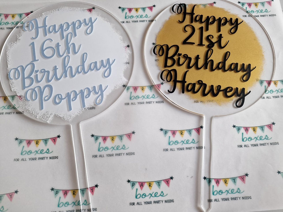 Thumbnail: Acrylic Cake Topper