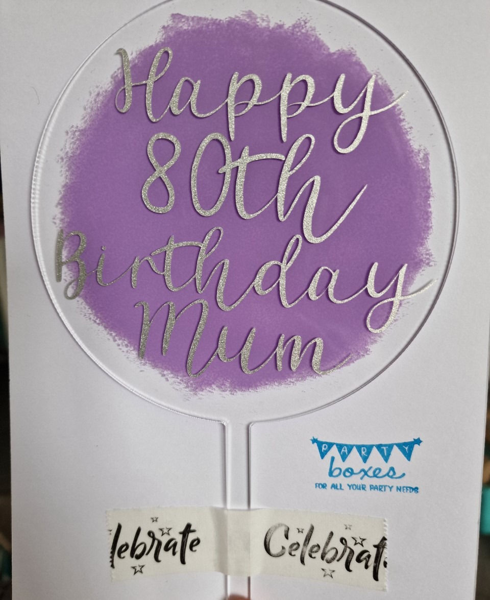 Thumbnail: Acrylic Cake Topper