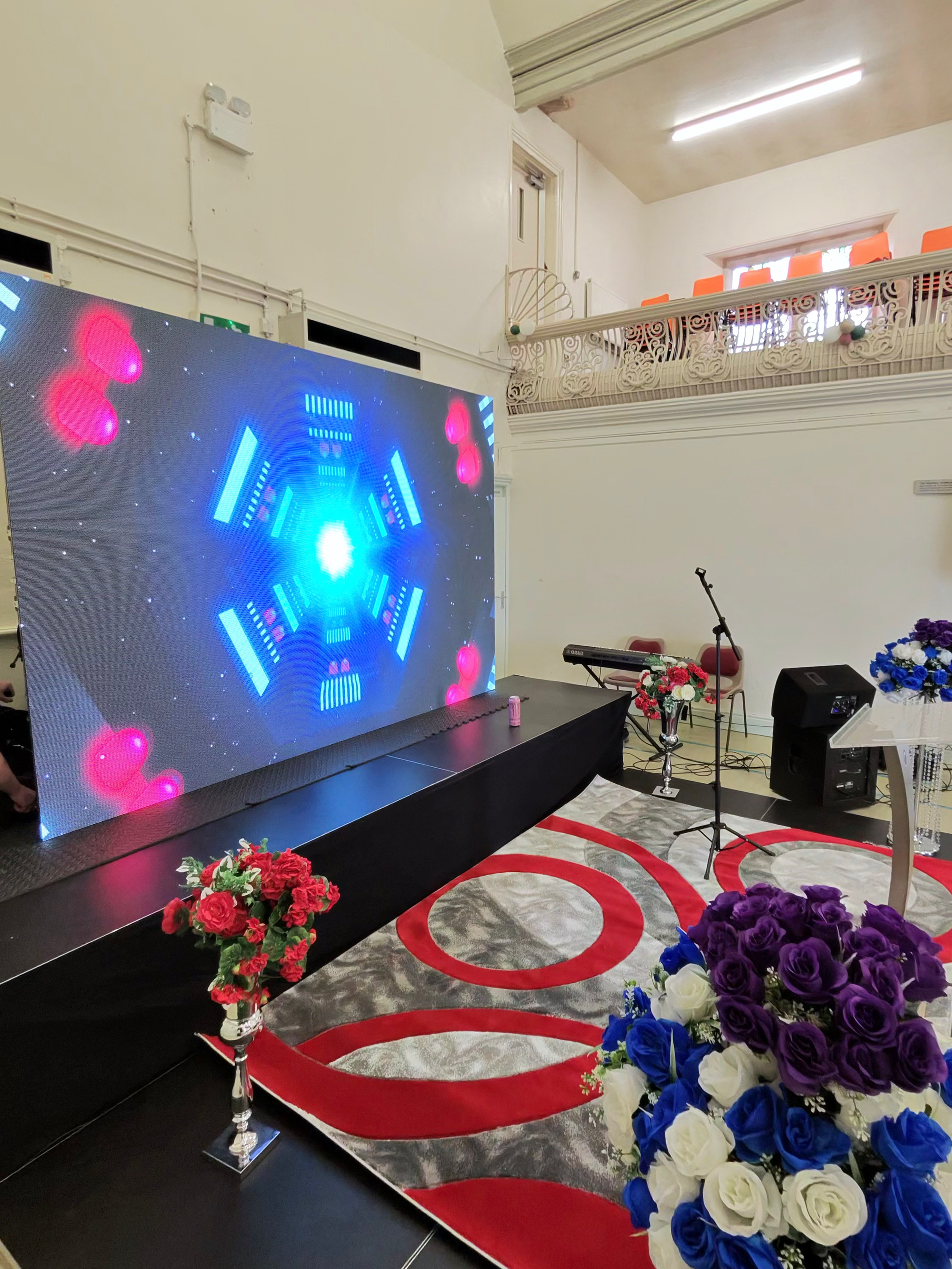 Raised stage deck LED Screen hire