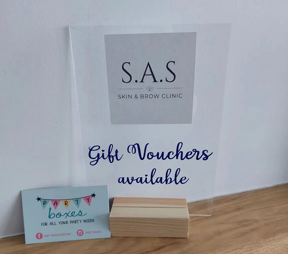 Table Top Acrylic Sign