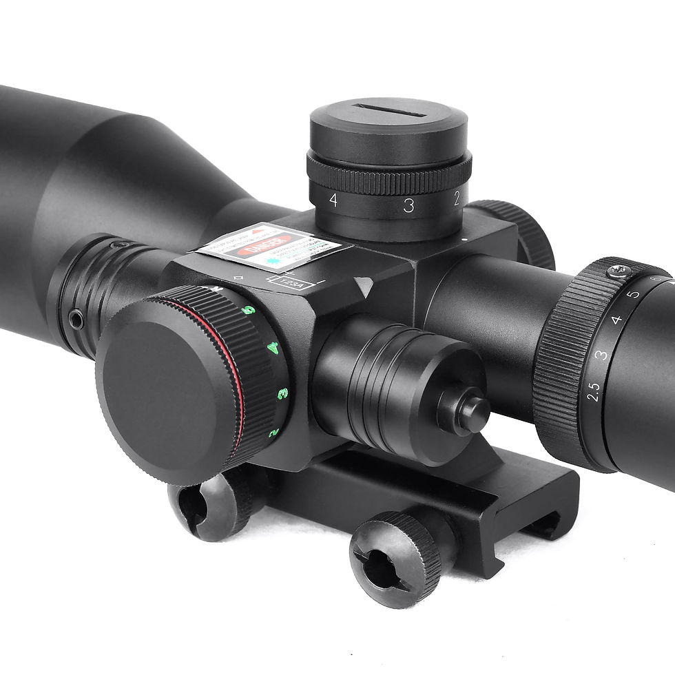 Thumbnail: SniperST 2.5-10x40 Tactical Rifle Scope Combo R/G Mil-dot Green Laser w/ Red Dot