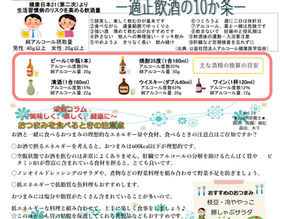 vol.198　「適正飲酒の10か条」