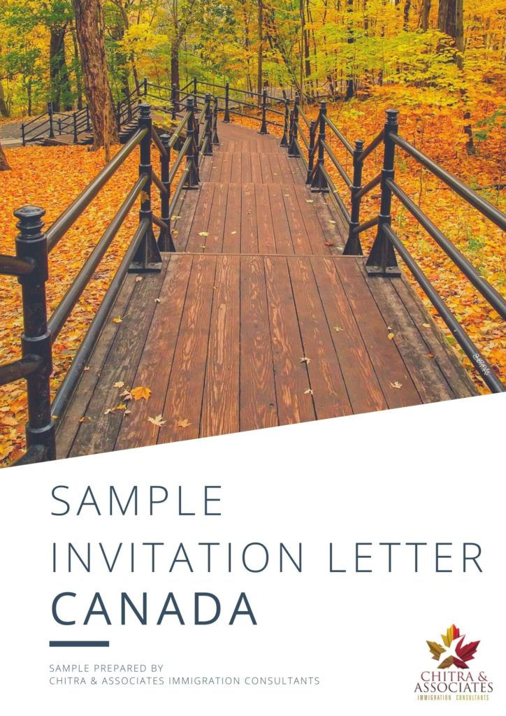 canadian Invitation letter sample