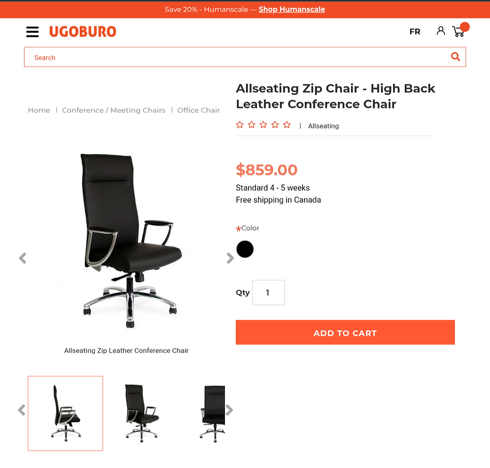 Thumbnail: Allseating Zip Chair - High Back Leather Conference Chair(3)