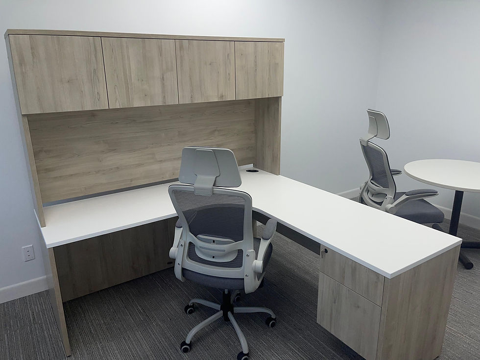 Thumbnail: L-Shape Desk with Hutch-Brand New(100)