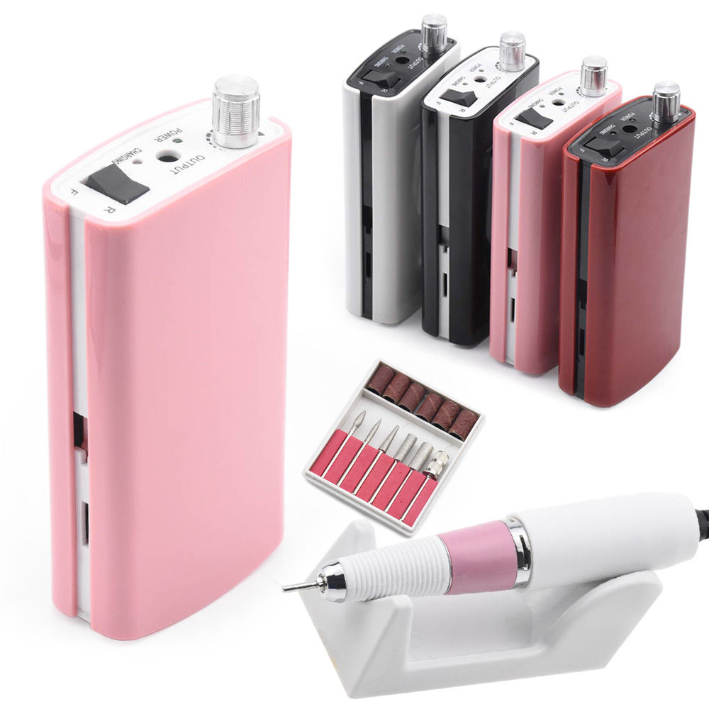 Portable Rechargeable Electric Nail Drill Machine 18W 30000RPM