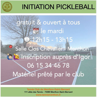 PickleBall : initiation