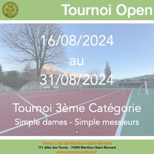 Tournoi OPEN 2024