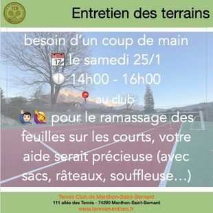 Entretien hivernal des courts