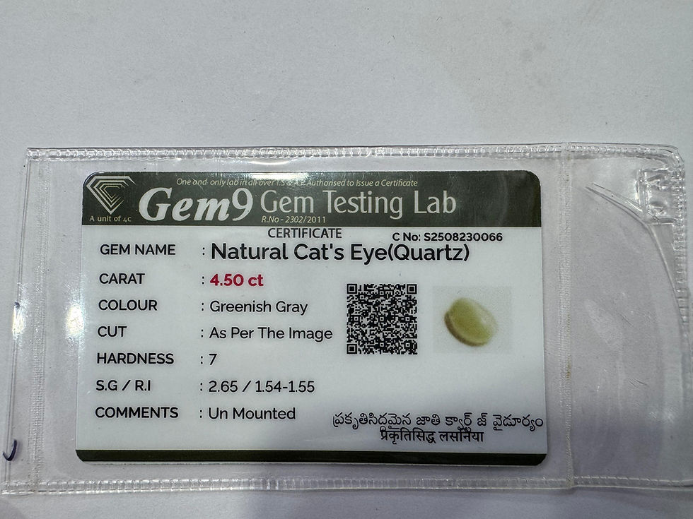 Thumbnail: Natural Cats Eye (Lehsuniya) 4.5 Carats Gemstone