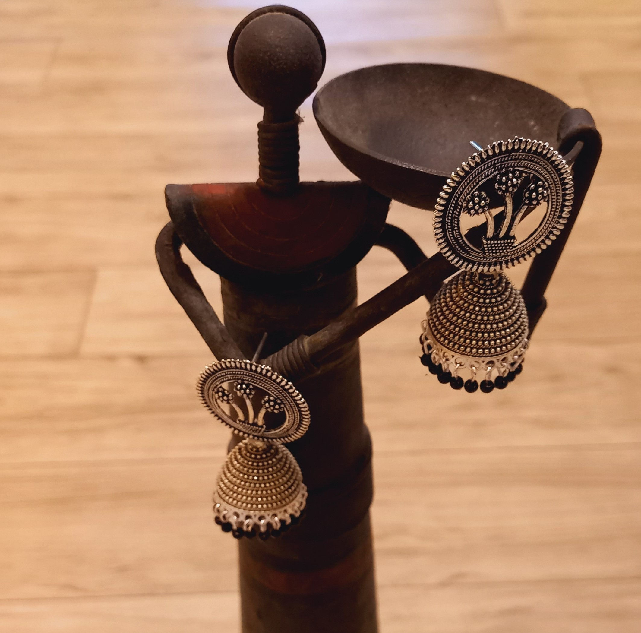 Clinkwagon Oxidized Silver Earrings