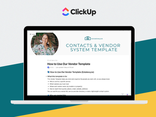 ClickUp Contacts & Vendor Template