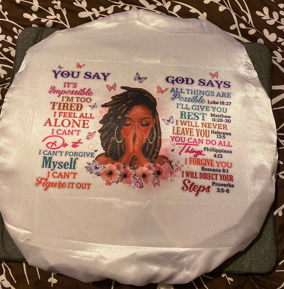 You Say, God Says Adult Hair Bonnet