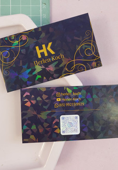 Cartão de visitas hotstamping