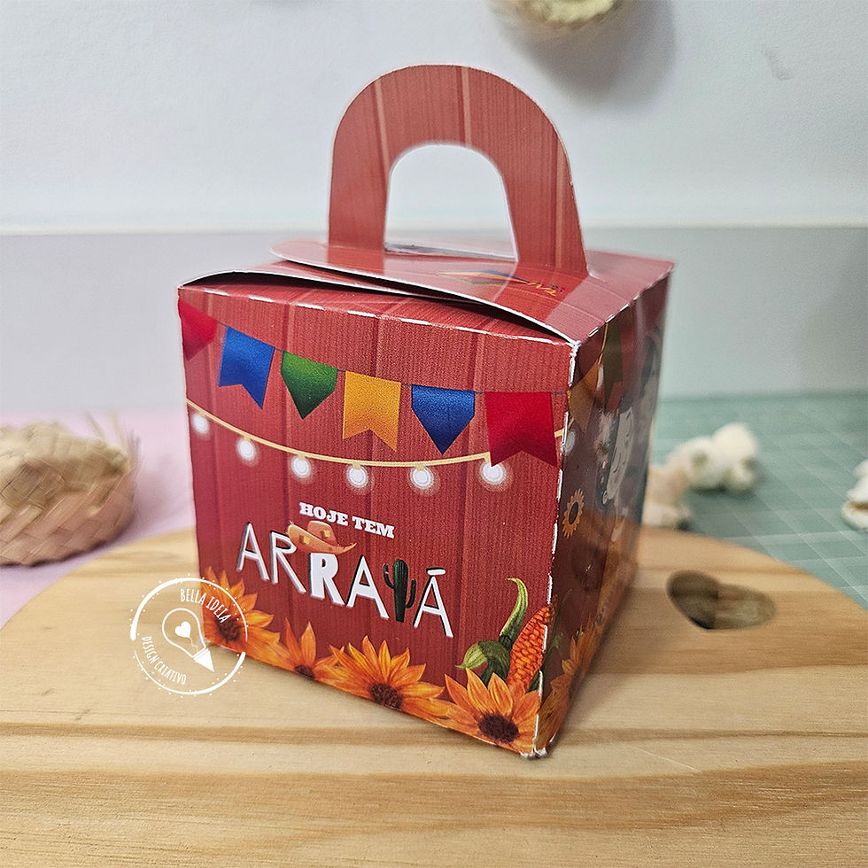 Caixa Compartimento Doce - Arquivo Festa Junina