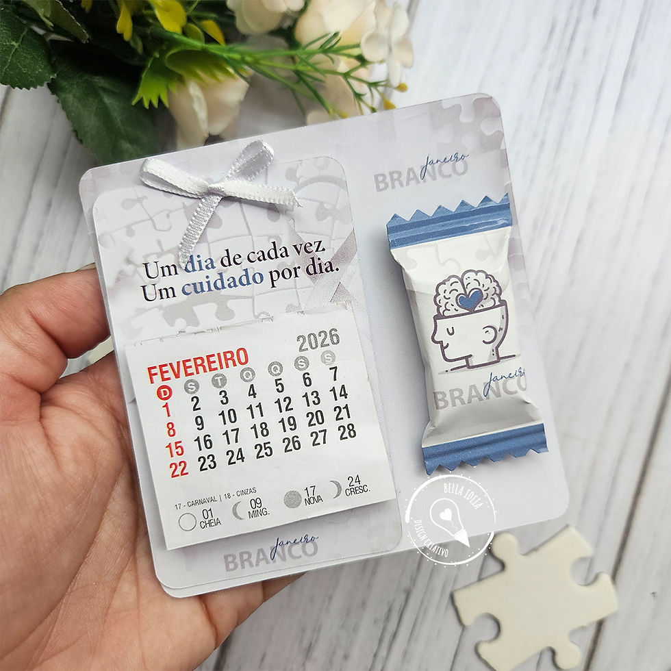 Cartao Calendario e Bala - Arquivo Janeiro Branco Molde PDF