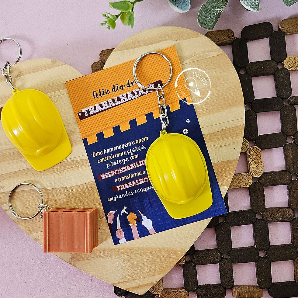 Cartao Chaveiro - Arquivo Dia do Trabalho PDF para imprimir