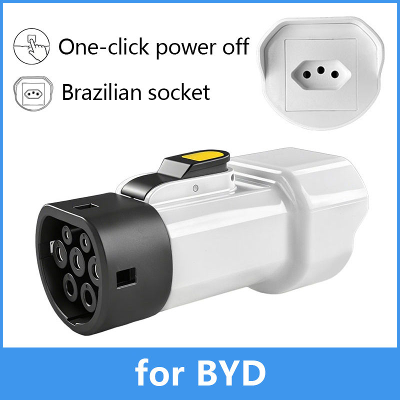 Miniature : EVqiaoyi Type2 V2L Discharger with Power-Off Button 16A MG BYD Vehicle-to-Load P