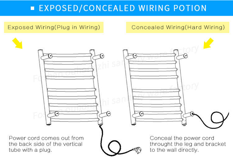 Miniature : Sèche-serviettes électrique 2022 avec finition 9016, pour salle de bain, nouvea