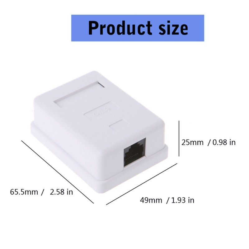 Miniature : RJ45 8P8C Surfaces Mount Box Single Port Desktop Information Networking Junction