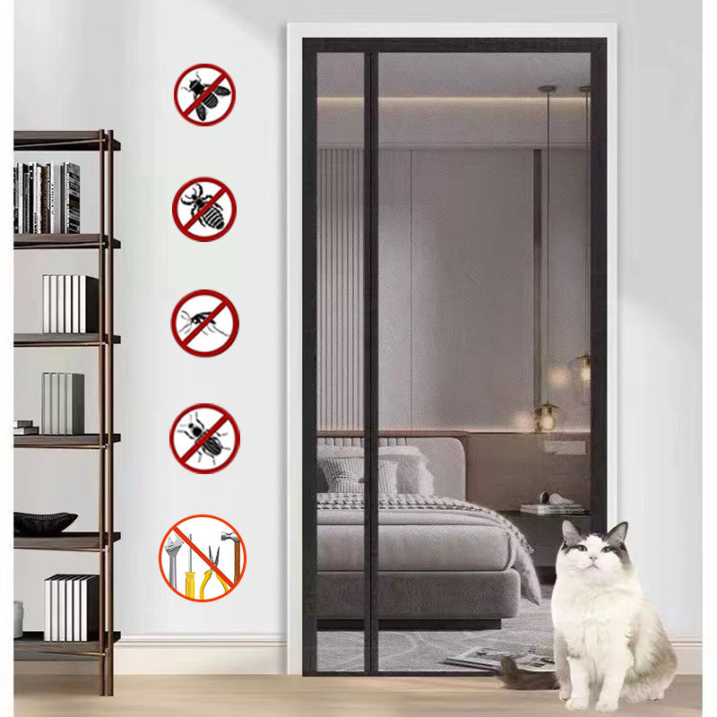Miniature : Side opening mosquito proof door curtain, new high-end magnetic self-priming scr