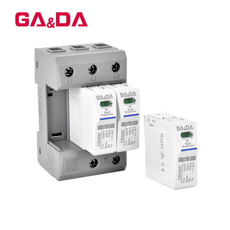 Miniature : Parafoudre électrique 3P 280V AC Parafoudre basse tension spd 20kA 40ka 120ka p