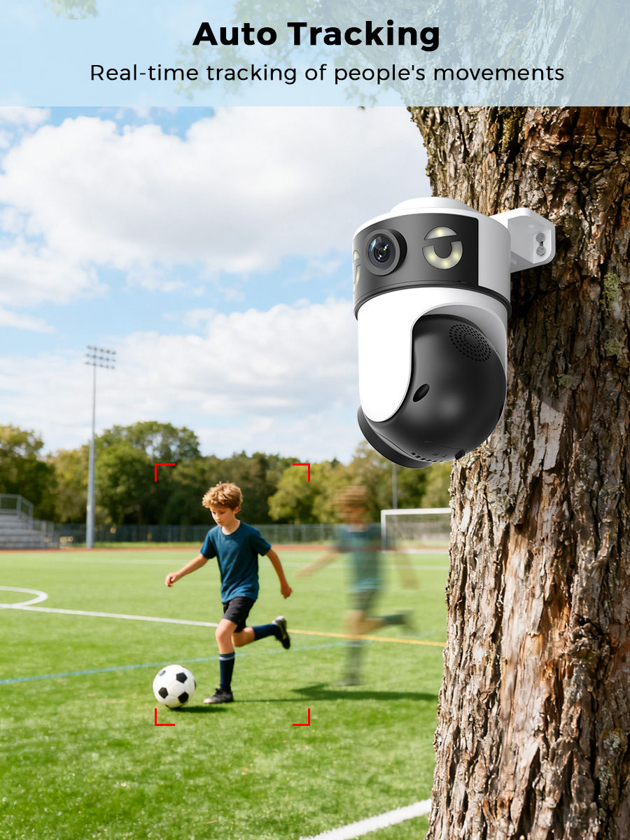 Miniature : 4K 8MP HD Wifi PTZ Camera Outdoor 10MP Dual Lens Dual Screen AI Auto Tracking IP