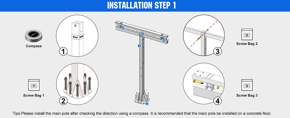 Miniatura: ECO-WORTHY Solar Panel Single Axis Tracking System (Increase 30% Power) with Tra