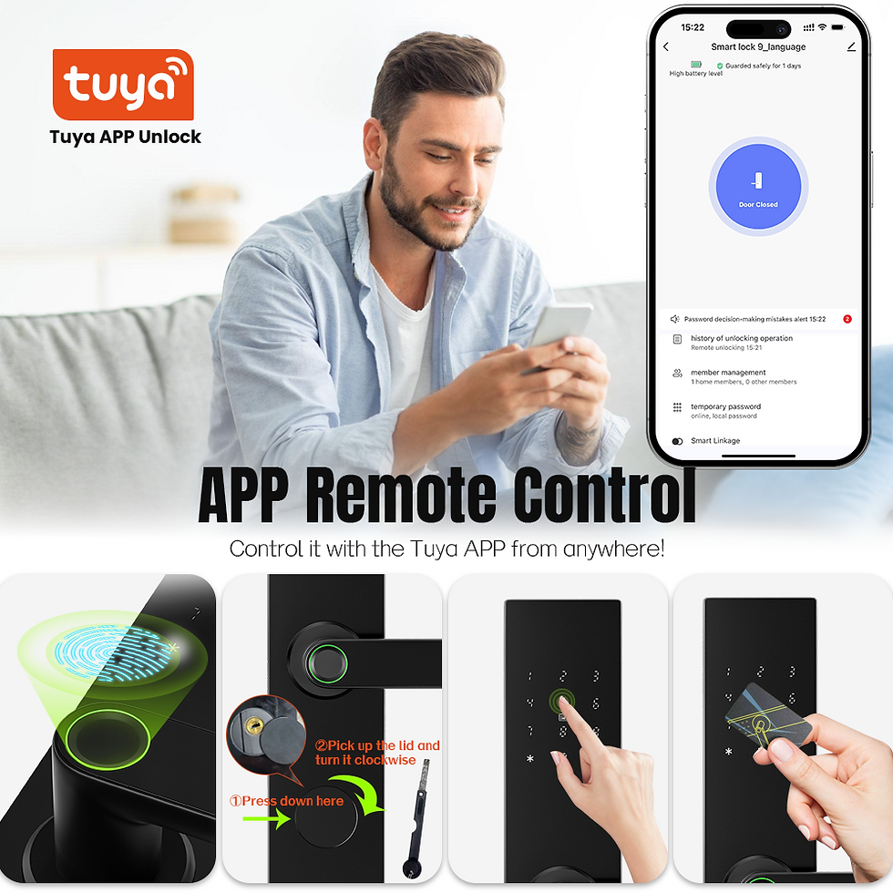 Miniature : Tuya Wifi Smart Fingerprint Door Lock Digital Electronic Lock Fingerprint/IC Car
