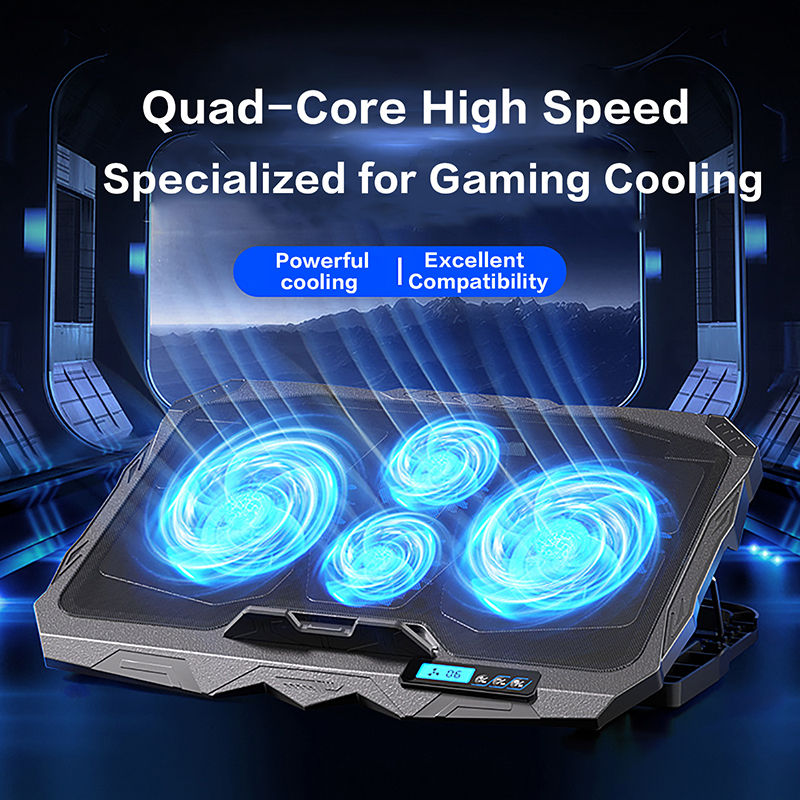 Miniaturbild: Laptop Cooling Stand 5 Height And 6 Wind Speed Adjustable For 17 Inch Notebook W
