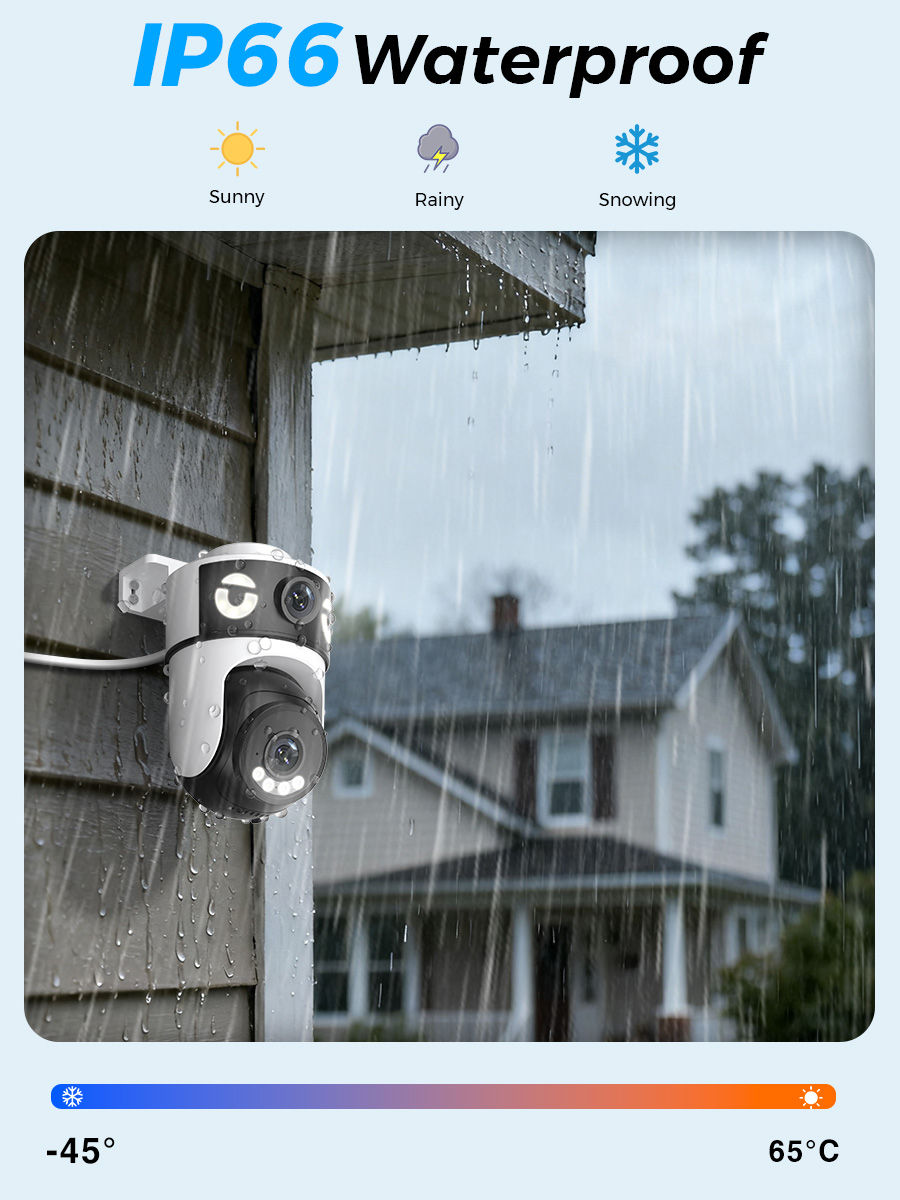 Miniatura: 4K 8MP HD Wifi PTZ Camera Outdoor 10MP Dual Lens Dual Screen AI Auto Tracking IP