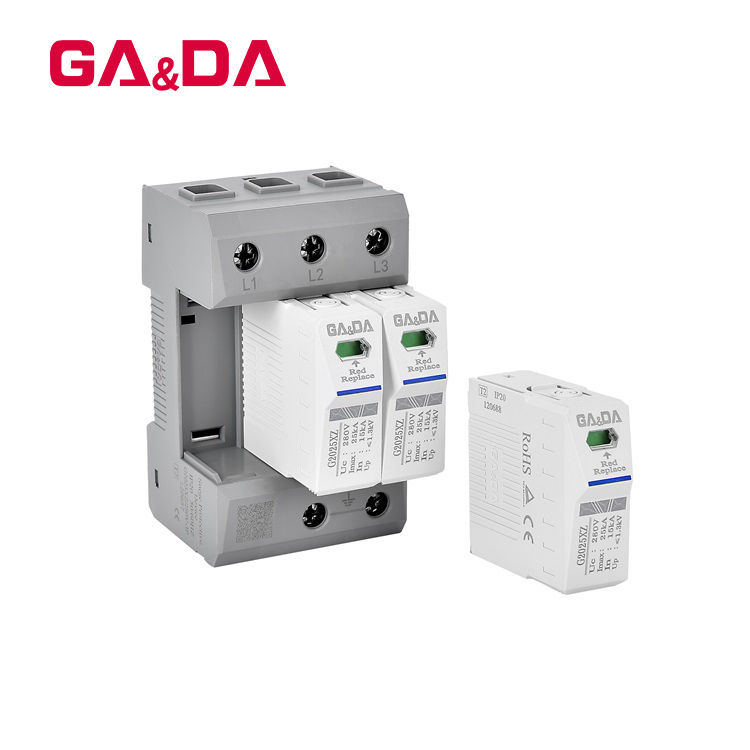 Miniature : Parafoudre électrique 3P 15kA 25kA 75KA 280V Parafoudre basse tension spd paraf