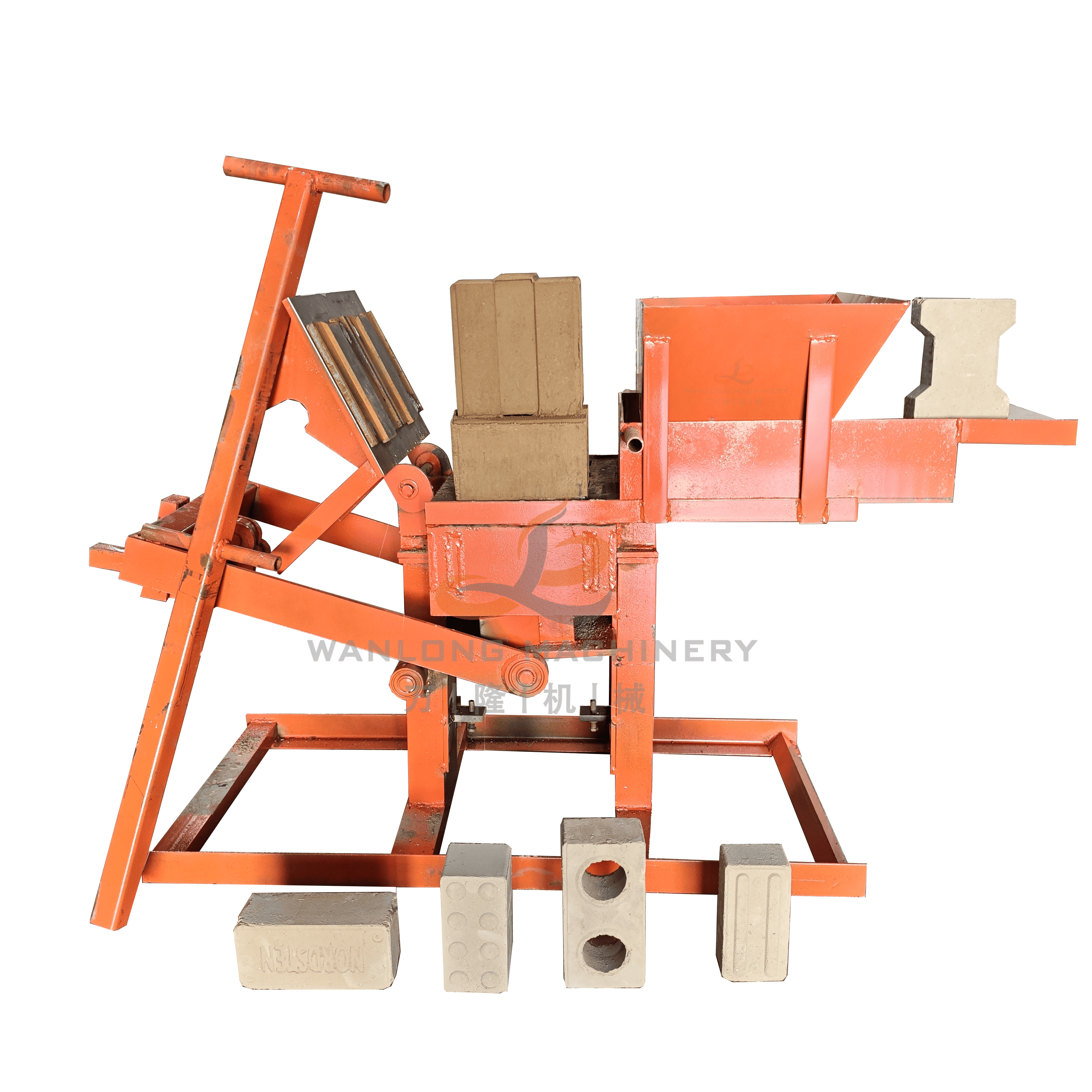 Hand Press Brick Making Machine for Solid/Hollow Bricks Low Cost Manual Earth Br