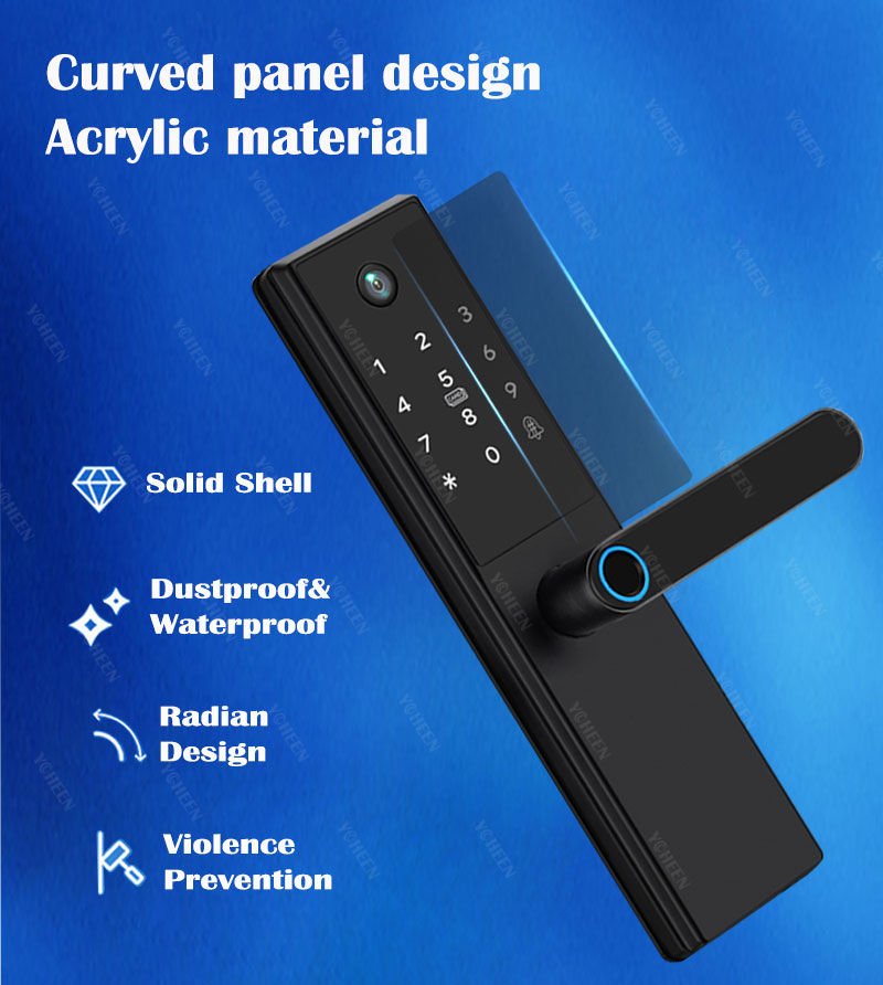 Miniature : Tuya Wifi Digital Electronic Smart Fingerprint Door Lock Biometric Visual Camera