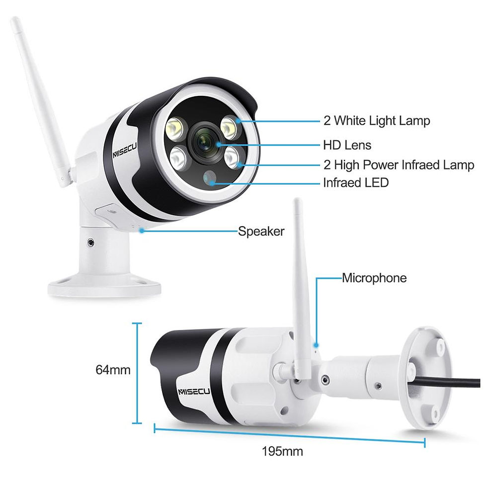 Miniature : Wifi Camera Waterproof 5MP HD Outdoor Wireless Two Way Audio IP Bullet Camera Su